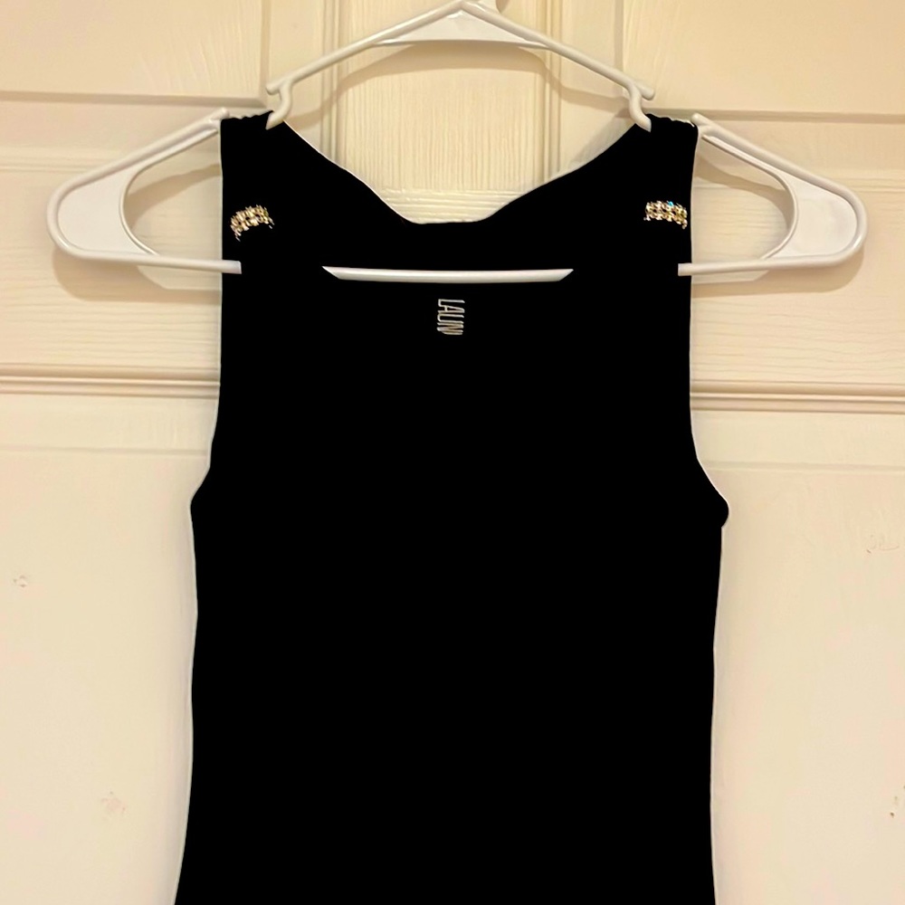 Black dress with rhinestones
